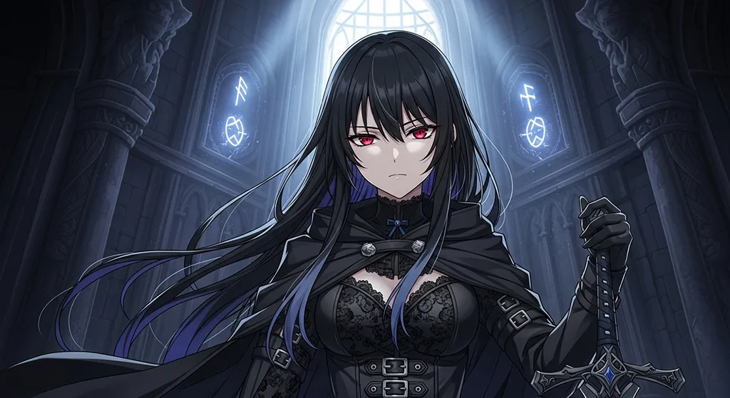 cool full hd dark anime girl aesthetic wallpaper for laptop