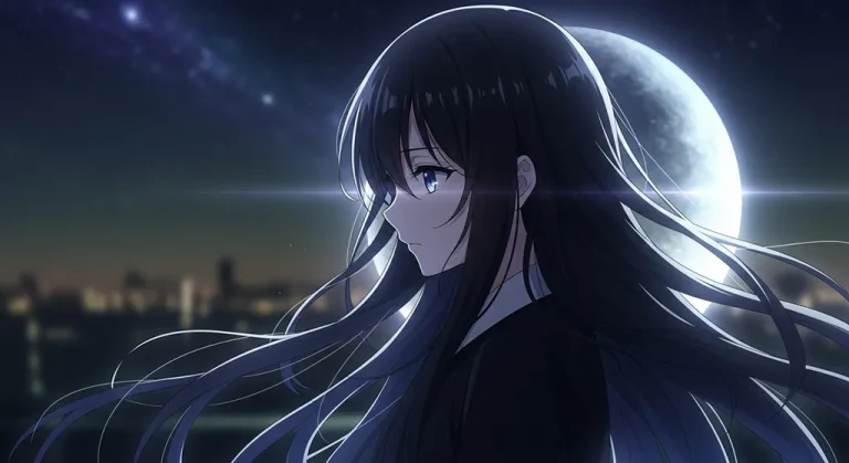 aesthetic hd dark anime girl wallpaper for ultra hd monitor