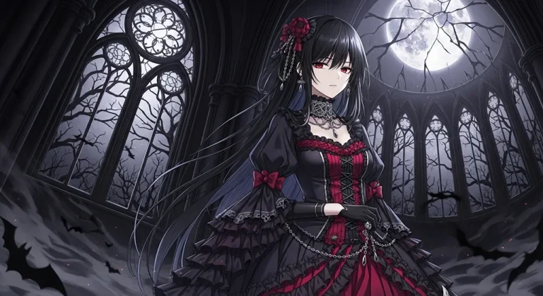 aesthetic ultra hd dark anime girl art for laptop