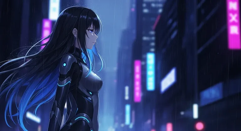aesthetic ultra hd dark anime girl wallpaper for gaming pc