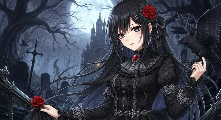 aesthetic full hd dark anime girl aesthetic wallpaper for desktop pc