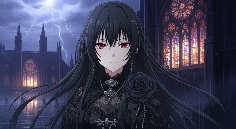 stylish hd dark anime girl theme for desktop pc