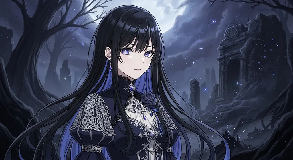 stylish hd dark anime girl background for mac