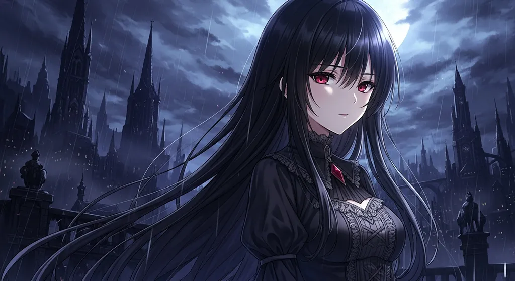 gothic ultra hd dark anime girl aesthetic wallpaper for laptop