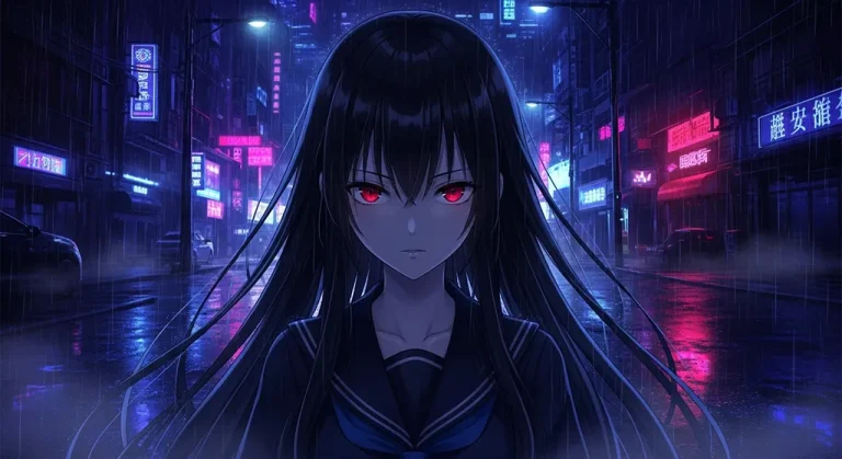 stylish ultra hd dark anime girl theme for gaming pc