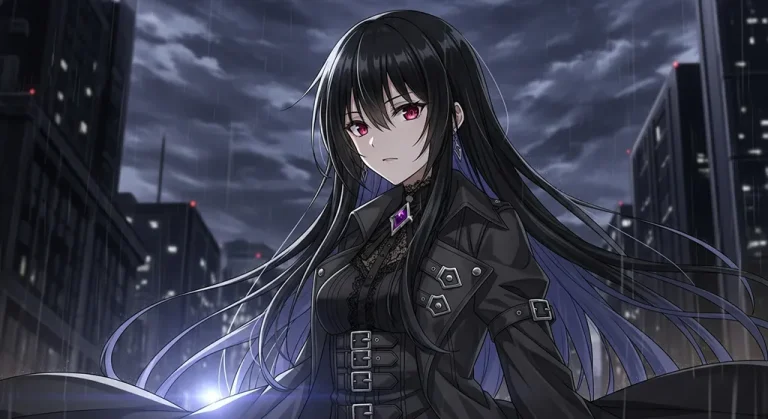 stylish ultra hd dark anime girl art for ultra hd monitor