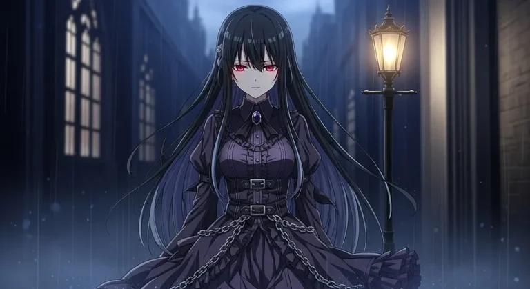 stylish full hd dark anime girl background for desktop pc