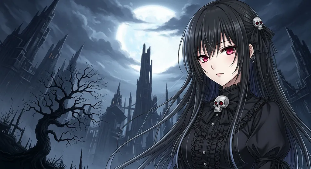 black outfit ultra hd dark anime girl aesthetic wallpaper for desktop pc