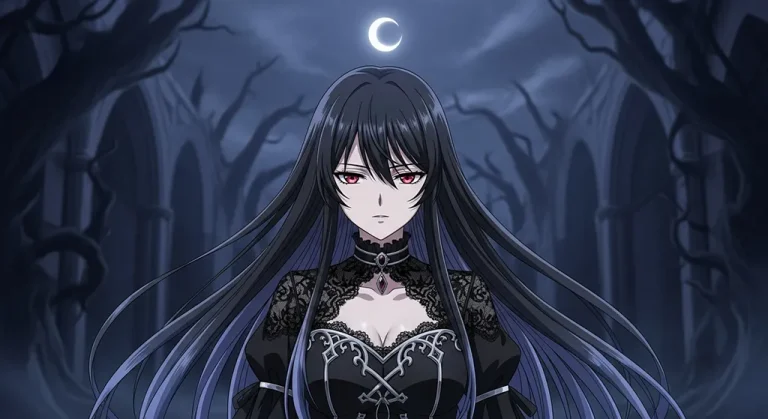 black outfit ultra hd dark anime girl art for gaming pc