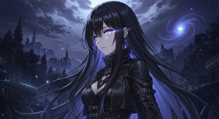 black outfit ultra hd dark anime girl aesthetic wallpaper for ultra hd monitor