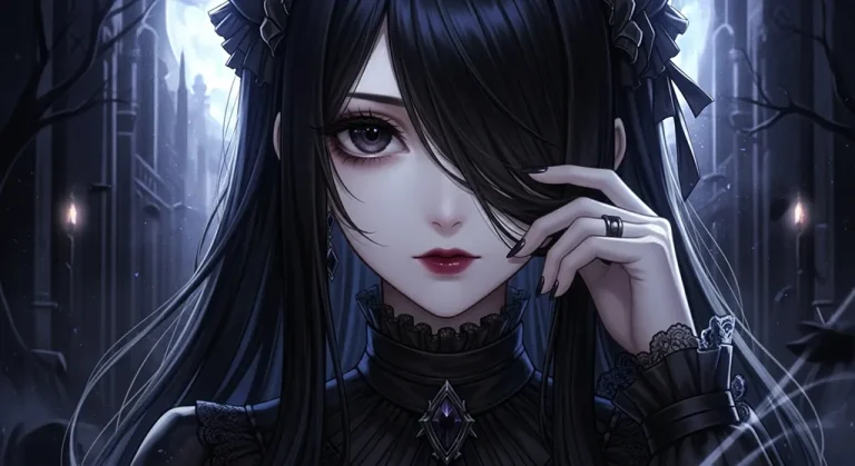 shadow 8k dark anime girl background for windows pc