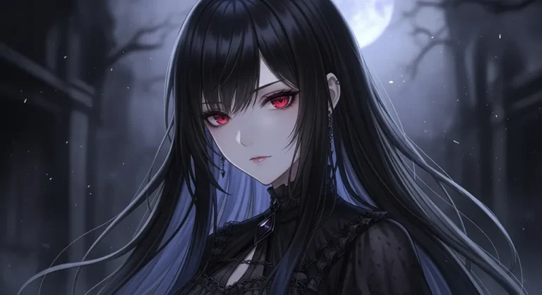 shadow 8k dark anime girl theme for gaming pc