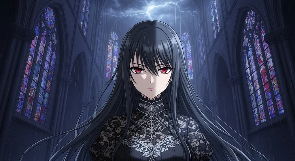 gothic high resolution dark anime girl art for gaming pc