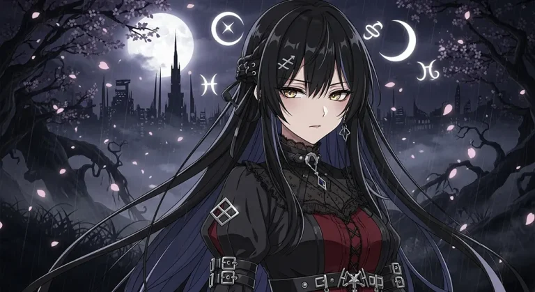 gothic full hd dark anime girl theme for windows pc