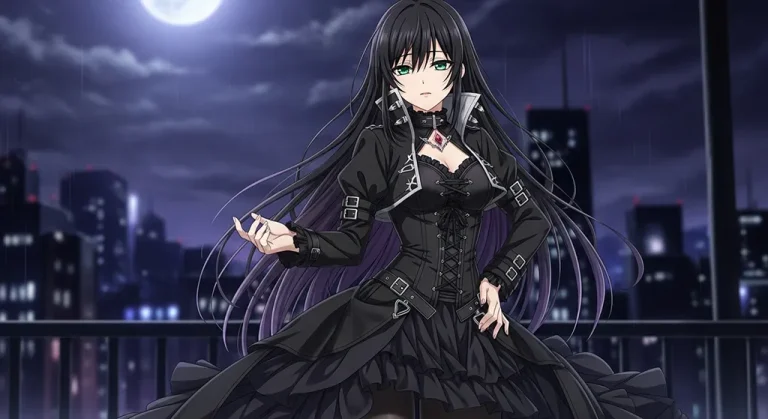 gothic full hd dark anime girl aesthetic wallpaper for gaming pc