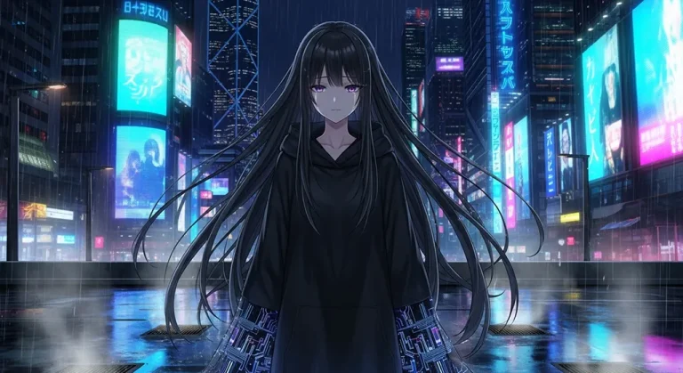 moody 4k dark anime girl wallpaper for ultra hd monitor