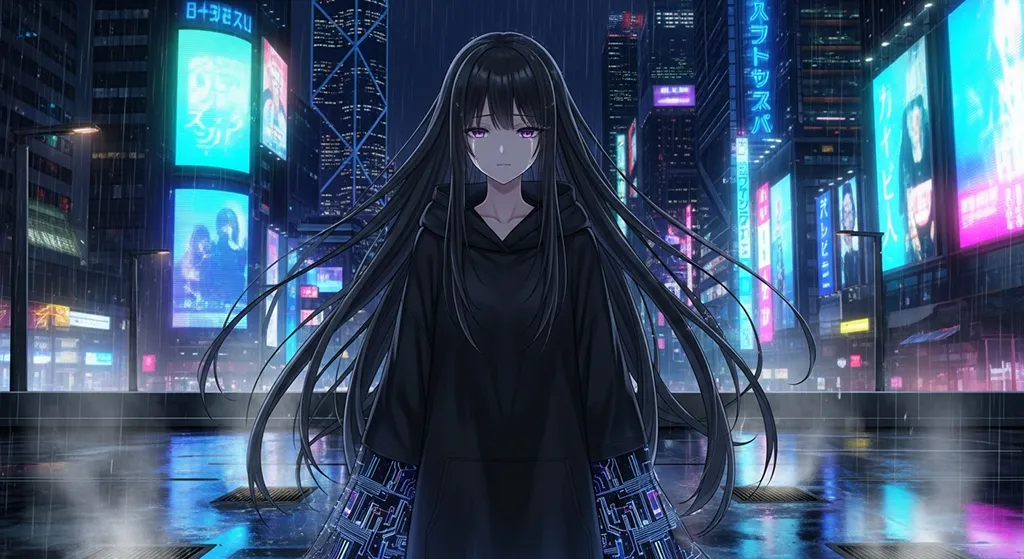 moody 4k dark anime girl wallpaper for ultra hd monitor