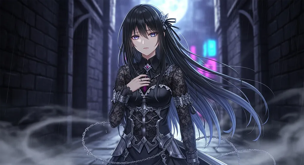 moody hd dark anime girl wallpaper for mac