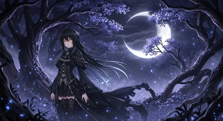 moody hd dark anime girl theme for gaming pc