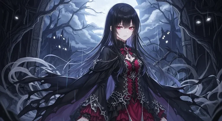 moody hd dark anime girl art for ultra hd monitor