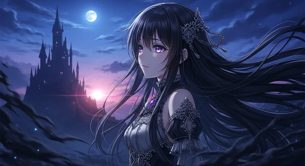 moody full hd dark anime girl art for windows pc