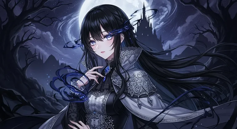 fantasy 8k dark anime girl background for windows pc