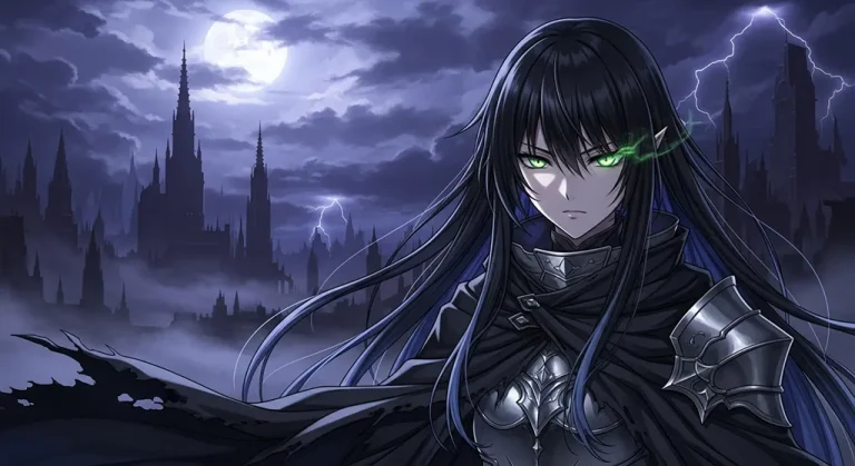 fantasy 8k dark anime girl theme for gaming pc