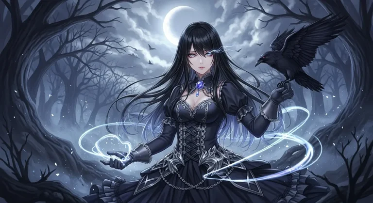 fantasy 8k dark anime girl art for ultra hd monitor