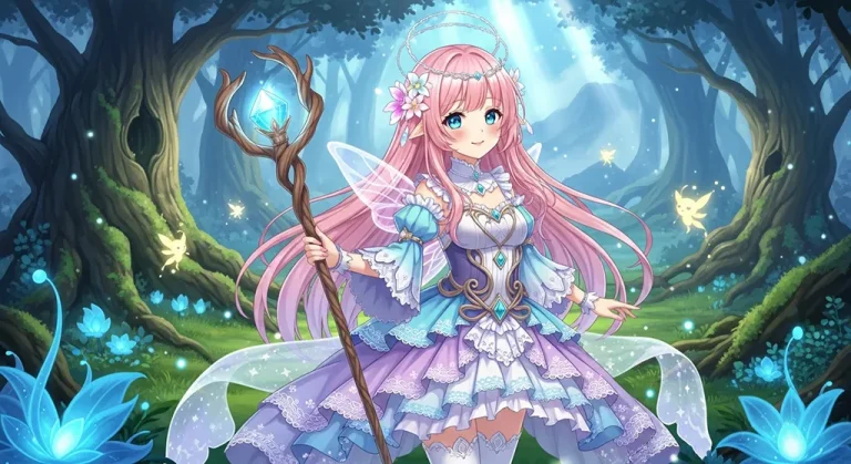 epic anime girl 8k fantasy art for gaming pc