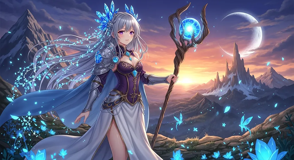 epic anime girl full hd fantasy art for gaming pc