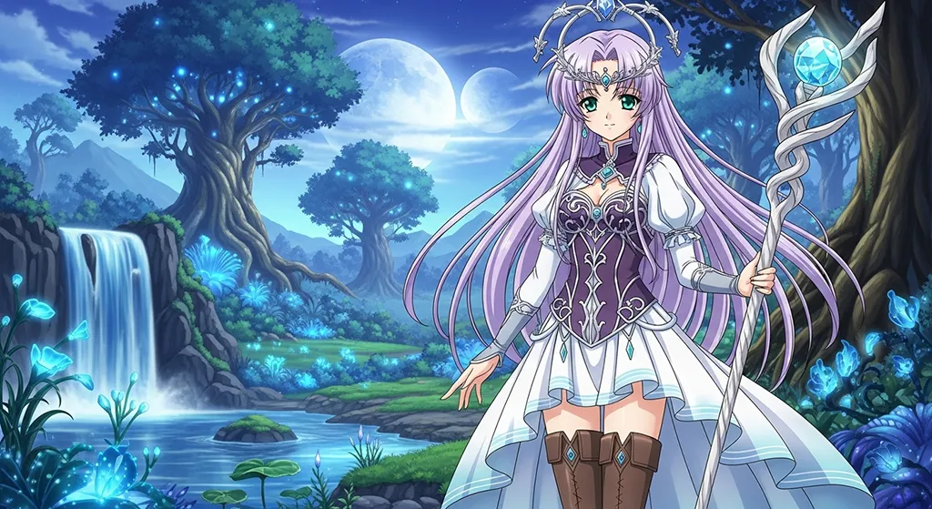 epic anime girl high resolution fantasy art for gaming pc