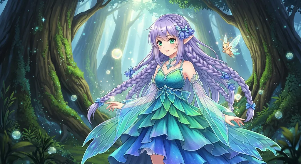 fairy anime girl ultra hd aesthetic wallpaper for windows pc