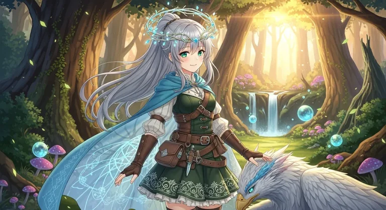 fantasy anime girl 8k desktop theme for mac