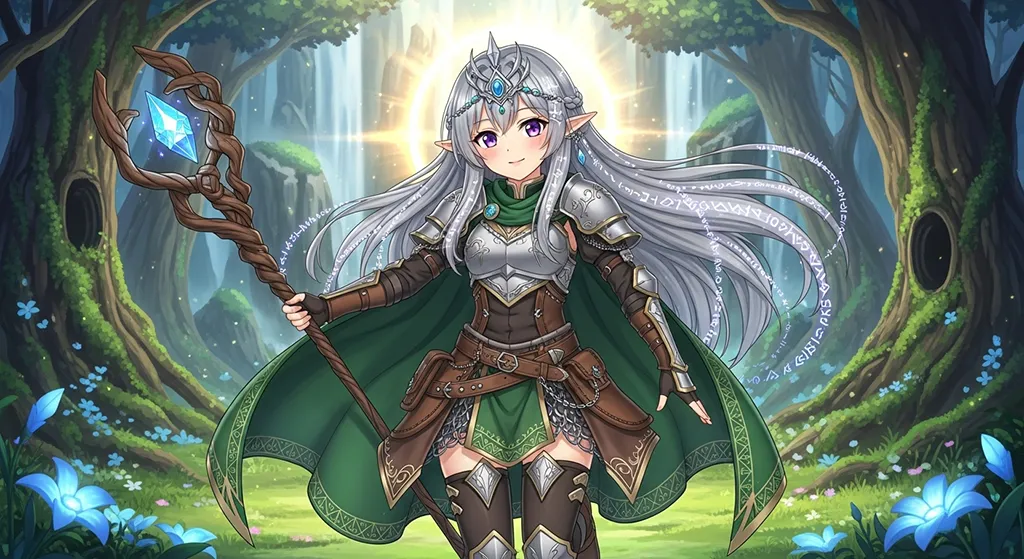 magical anime girl 4k fantasy art for gaming pc