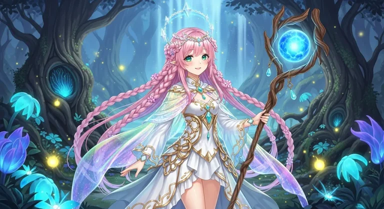 magical anime girl ultra hd aesthetic wallpaper for windows pc