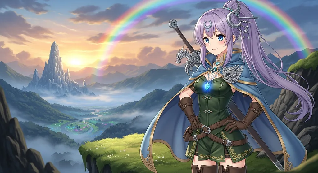 magical anime girl hd aesthetic wallpaper for windows pc