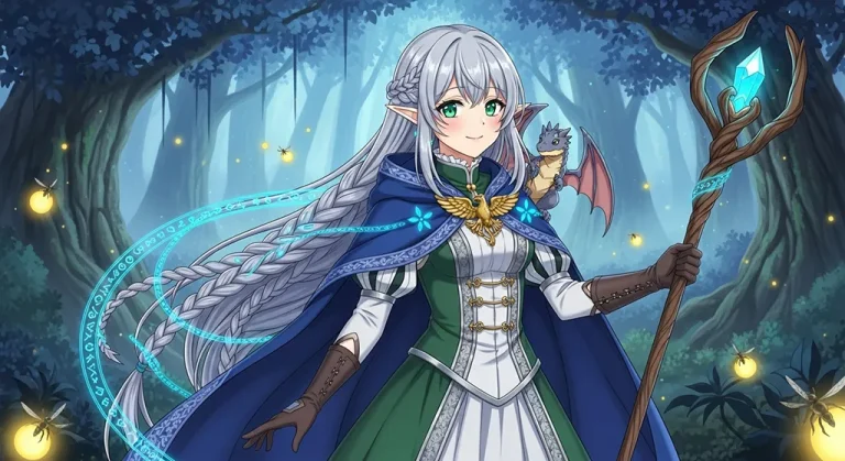 magical anime girl 8k fantasy art for gaming pc