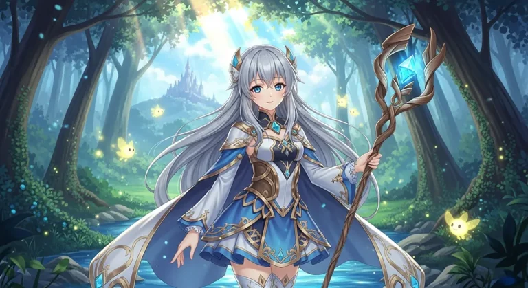 mystical anime girl 4k fantasy art for gaming pc