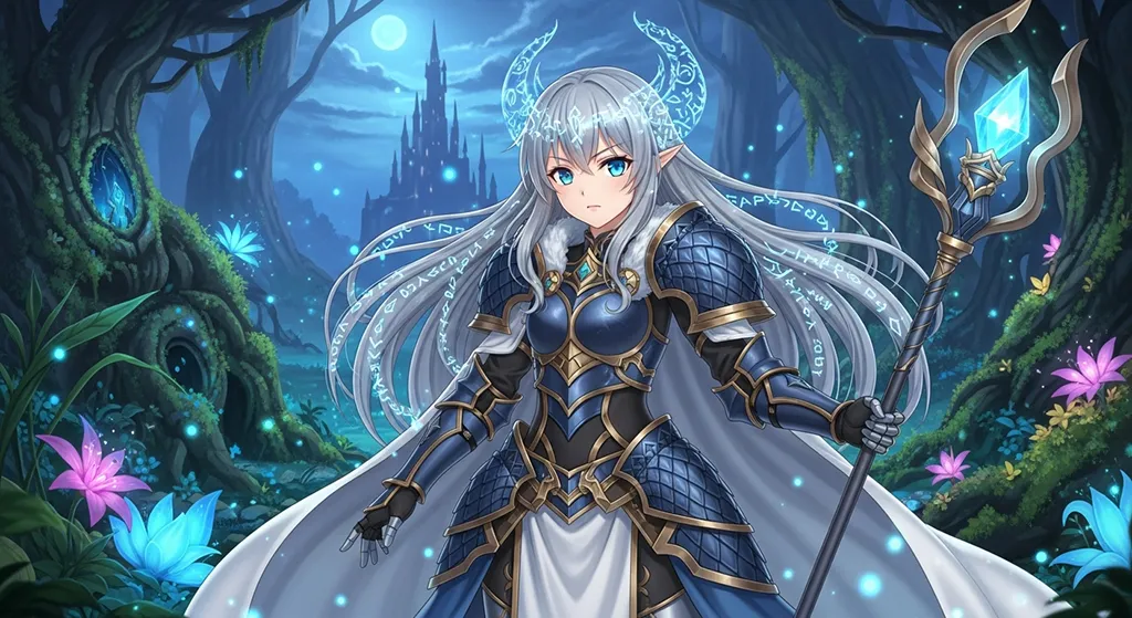 mystical anime girl ultra hd aesthetic wallpaper for windows pc