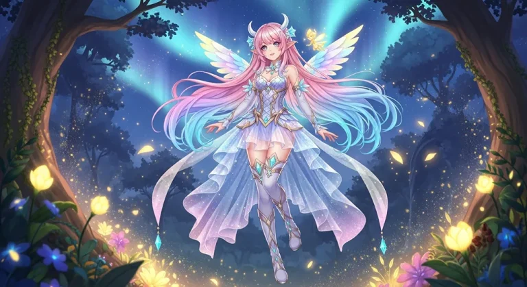 mystical anime girl 8k wallpaper for desktop pc