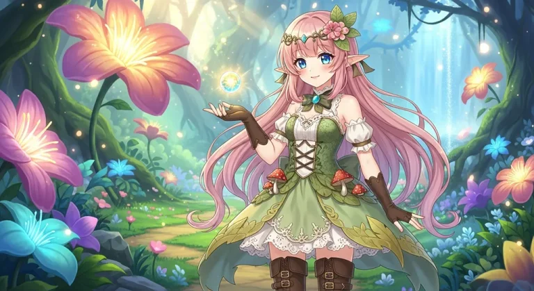 mystical anime girl 8k fantasy art for gaming pc