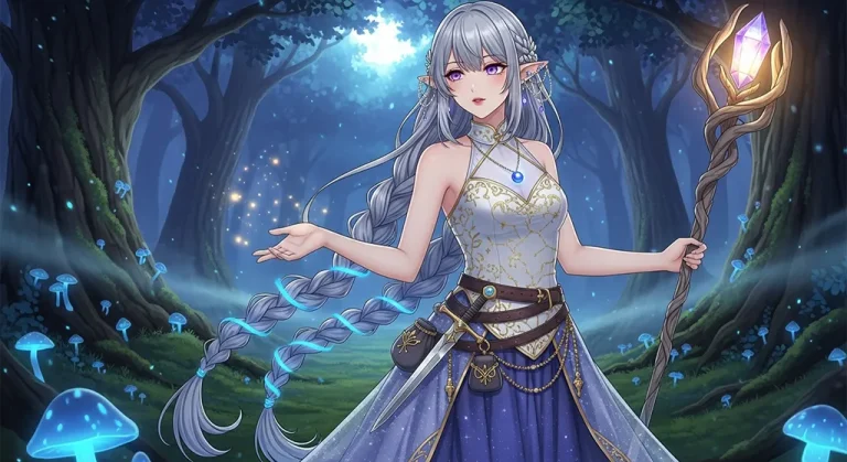 mystical anime girl high resolution background for laptop