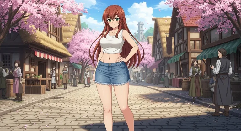 sweet anime girl 8k desktop theme for mac