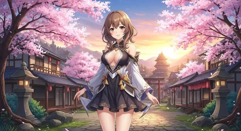 romantic anime girl 8k anime art for gaming pc