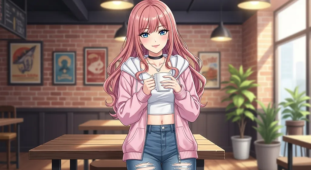 cute anime girl ultra hd background for laptop