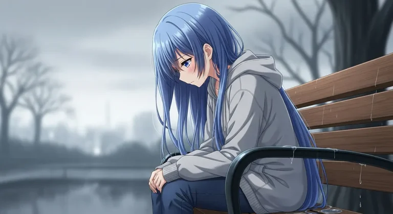 melancholy anime girl hd background for laptop