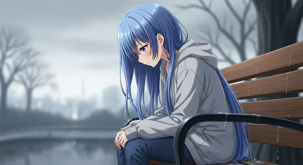 melancholy anime girl hd background for laptop