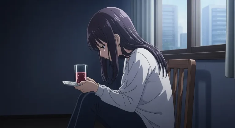 melancholy anime girl hd aesthetic wallpaper for windows pc