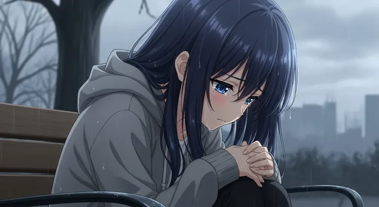 broken anime girl 4k background for laptop