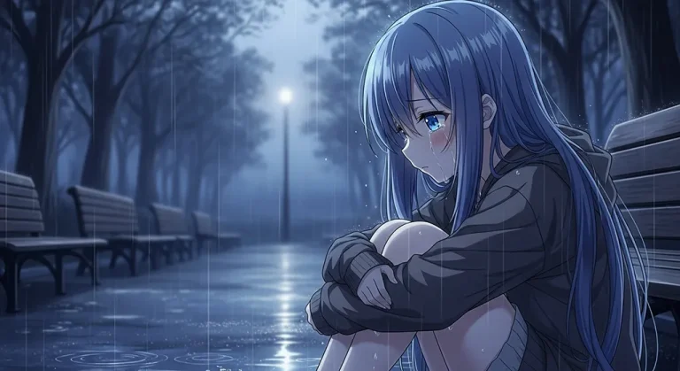 broken anime girl hd background for laptop